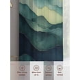 thumbnail image 6 of Abstract Art Sheer Curtains 45 Inches Long 2 Panels Modernism Green Yellow Gradient Collage Light Filtering Semi Sheer Window Curtains Drapes for Bedroom Living Room 52"x45", 6 of 7