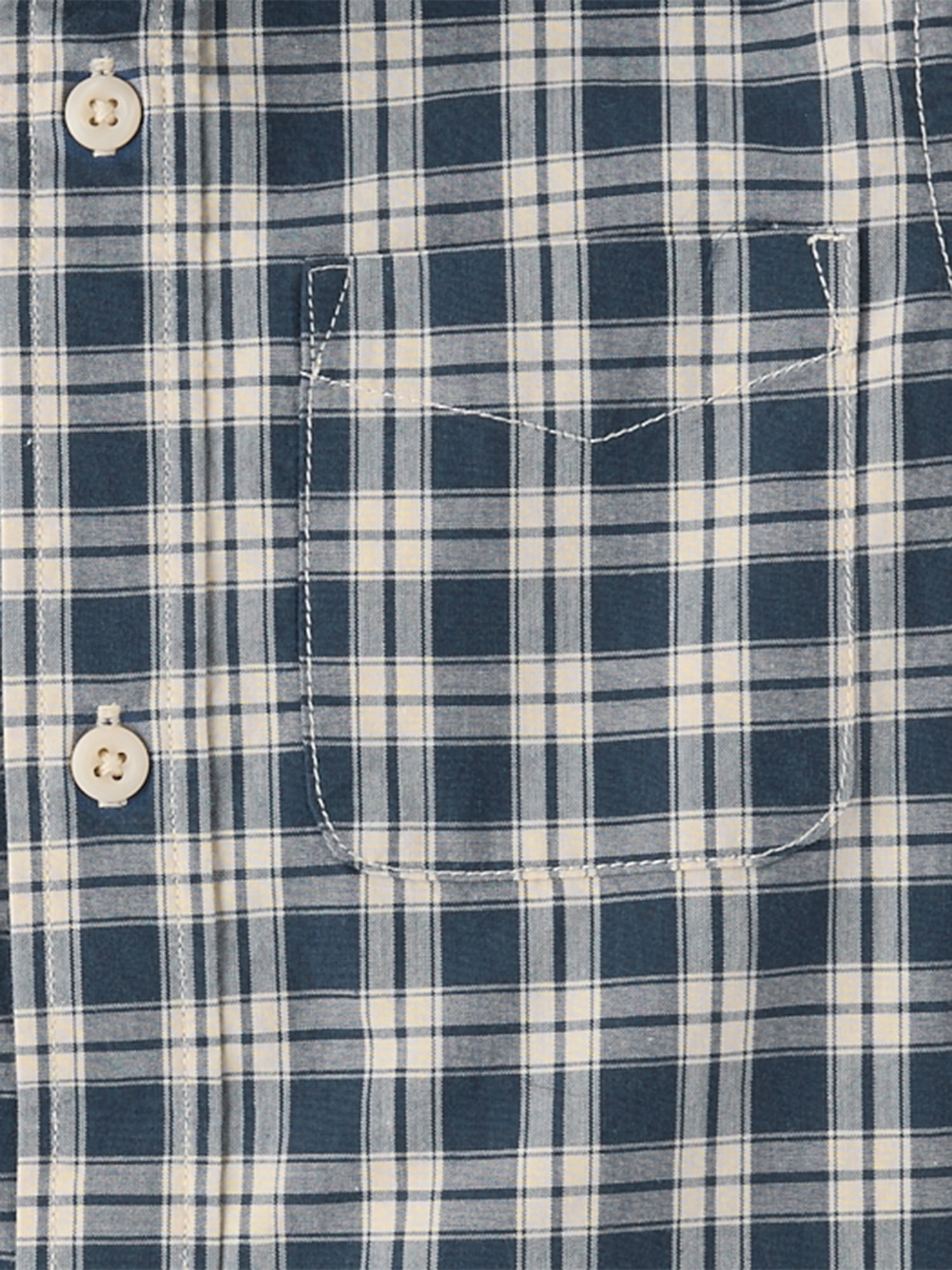 The Children's Place Boys Short Sleeve Plaid Poplin Button Up Shirt, Sizes XS-XXL