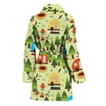 thumbnail image 2 of Camping Picnic Pattern Women Bathrobe One Size Univeral Fits, Camper Camping Fashion Lightweight Plush Fleece Long Robe For Women, 2 of 3