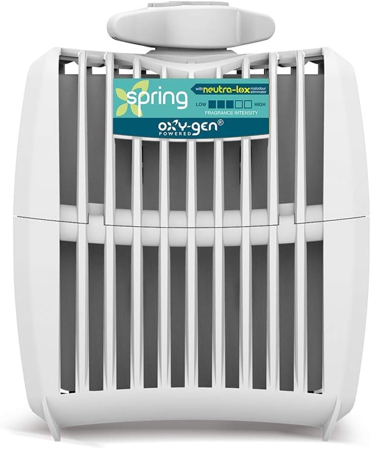 Oxygen-Pro - Grande Starter Kit - Commercial Air Freshener and Deodorizer, Wall Mounted, Battery Operated Automatic Dispenser, Odor Eliminator, and Fragrancing System (Light)