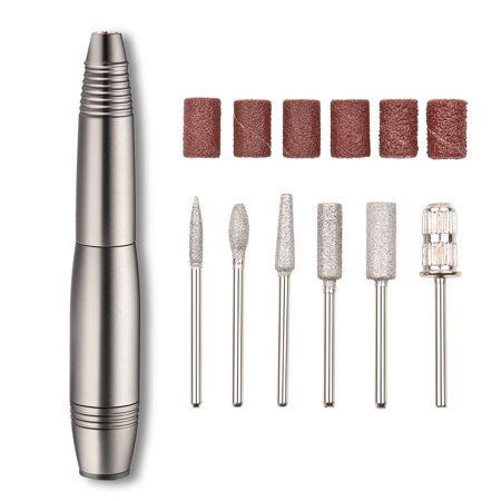 Abanopi Electric Nail Drill Polish Kit 20000 RPM Nail Drill Pen Manicure Pedicure Machine with 6 Drill Bits for Home Salon Use