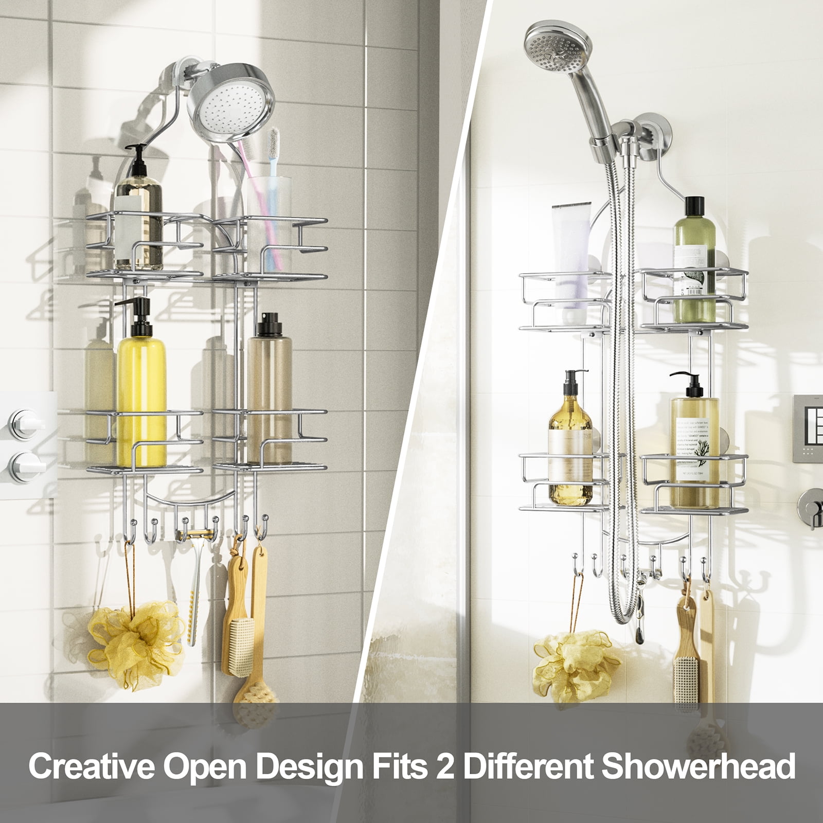 SMARTAKE Hanging Shower Caddy Over Shower Head, Bathroom Shower