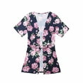 thumbnail image 3 of EYIIYE Mother and Daughter Matching Pajamas Floral Kimono Short Robes Sleepwear, 3 of 6