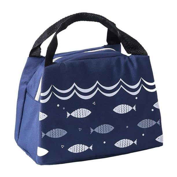 Bolsa de almuerzo térmica portátil con aislamiento impermeable reutilizable para niños adultos - Azul , 15x20x17cm Azul oscuro BLESIY Contenedor portátil para almuerzo