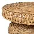 thumbnail image 5 of JONATHAN Y Marisol 19.65" Coastal Bohemian Handwoven Water Hyacinth Round Accent Side Table, Natural, TBL2504A, 5 of 7