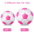 thumbnail image 3 of Pelotas de fútbol Deekin, 2 unidades con bomba, tamaños 2 y 3, rosa y blanco, 3 of 7