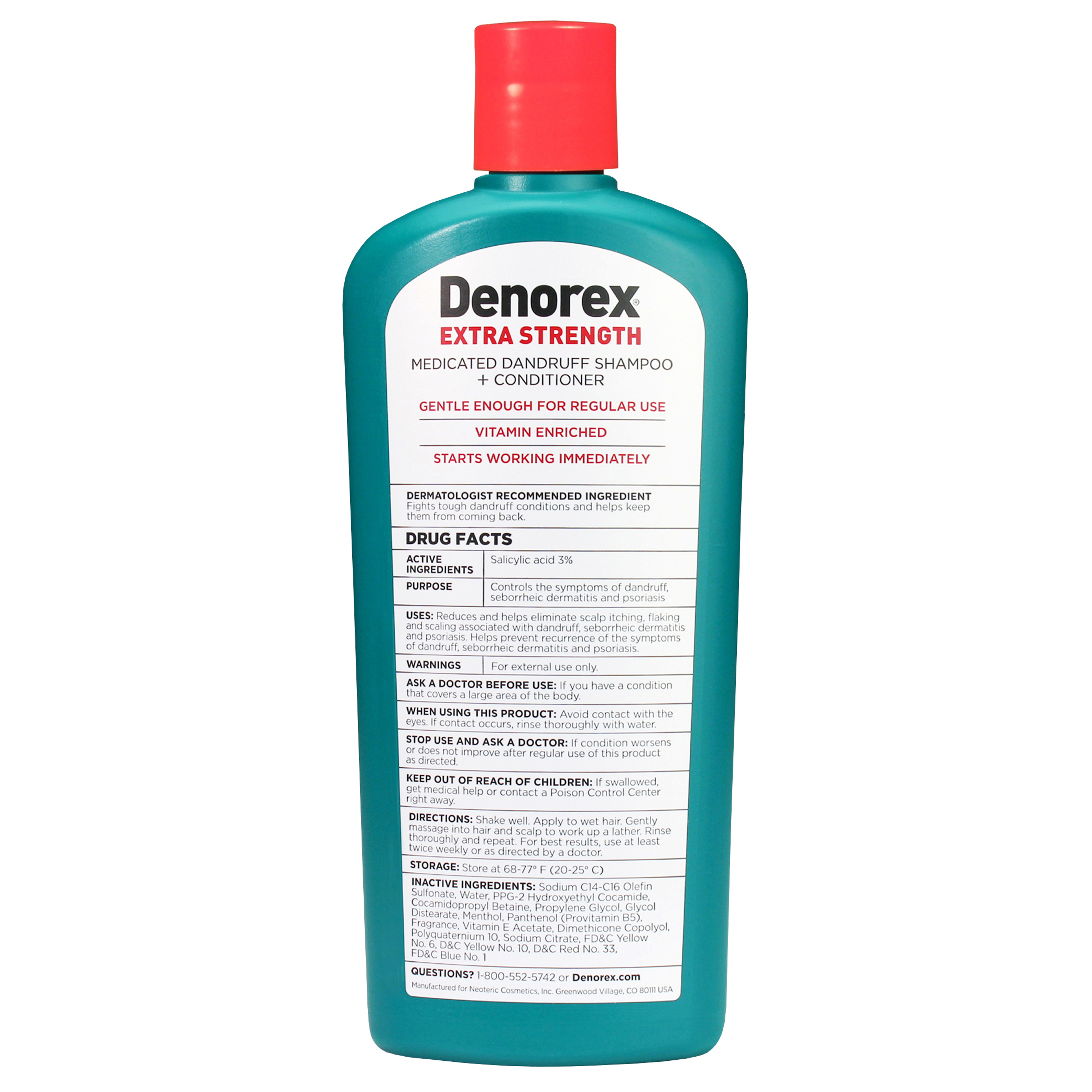 Denorex Extra Strength Medicated Dandruff Shampoo and Conditioner, 10 fl oz - image 3 of 9