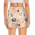 thumbnail image 2 of Lsque Cute Ink Drawn Elephants Printed Women's Running Shorts with Liner Pockets,Elastic Quick Dry Workout Athletic Gym Yoga Shorts,Womens High Waist Shorts-, 2 of 9