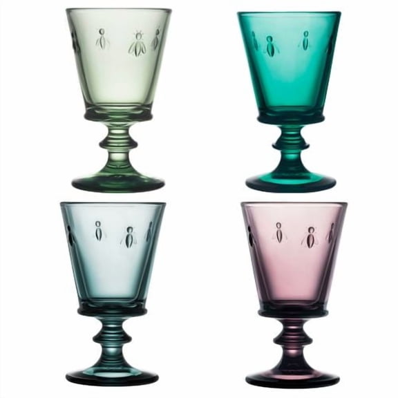La Rochere Bee Set of 4 Wine Glasses, Multi-Colors , 8 Oz.