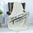 thumbnail image 4 of Surf Soft Flannel Fleece Throw Blanket, Inspirational Water Sport Words I am Nothing Palm Tree, Cozy Plush for Indoor and Outdoor Use, 50" x 70", Coconut Charcoal Grey, by Ambesonne, 4 of 5