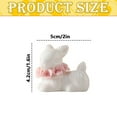 thumbnail image 3 of 1PC Ceramic Ornament, White Rabbit Figurine, Animal Handcrafted Sculpture Ornament, Arts Home Office Desktop Decor Wedding Gift, 3 of 4