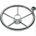 thumbnail image 1 of Ongaro 170 13.5' ' Roue de Destroyer Inoxydable à 5 Branches avec Capuchon Inoxydable et Jante à Poignée Doigt - Convient à 3/4' ' Barre Conique, 1 of 3