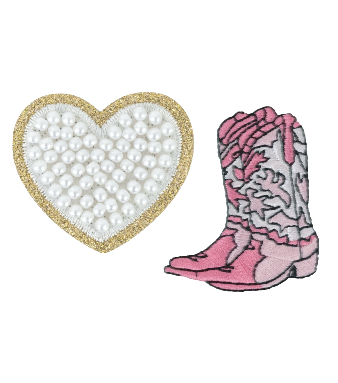 Hello Hobby Pearl Heart and Boot Patches