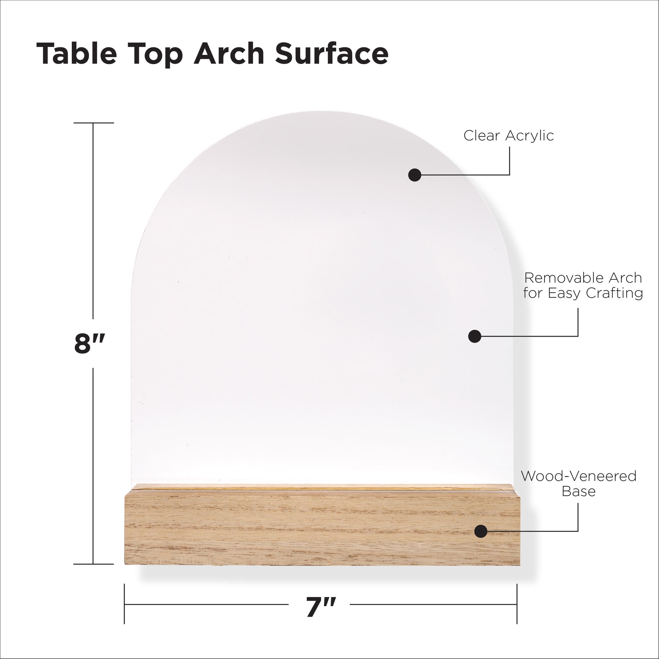 (2 pack) Plaid Fragment Effects Tabletop Arch Surface, 8" x 7"