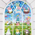 thumbnail image 3 of 88 pcs Easter window stickers, cute bunny egg gnome dwarf electrostatic window stickers window glass door stickers,9 Sheets Window Party Supplies, 3 of 3