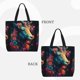 thumbnail image 2 of Easygdp Colorful Flower Goat Bolsa Tote para Mujer, Bolso de Hombro para Trabajo, Playa, Viajes, Compras y Supermercado, 2 of 7