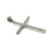 thumbnail image 4 of 14K White Gold Classic Cross Pendant with 1.2mm Singapore Chain Chain Necklace, 4 of 6