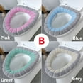 thumbnail image 4 of Closestool Thickened Home Decor Universal Winter Warm Toilet Seat Case Soft Cushion Pads Toilet Mat Cover GREY A, 4 of 8