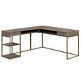 thumbnail image 4 of Sauder International Lux L-Shaped Desk, Diamond Ash Finish, 4 of 12