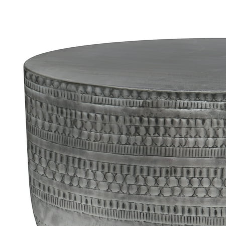 Simpli Home - Johnsen Metal Coffee Table - Antique Silver