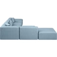 thumbnail image 4 of Meridian Furniture Cube Lt. Blue Vegan Leather 6-Pc. L-Shaped Modular Sectional, 4 of 10