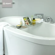 Atomi Expandable Clear Acrylic Caddy Bathtub Tray