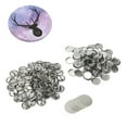 thumbnail image 4 of Pin Back Button Parts, 100 Sets Round Shape Smoothly Surfaces Blank Button Badge Parts Set  For DIY 25mm/1.0in,32mm/1.3in, 4 of 8