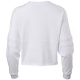 thumbnail image 3 of Women's White Virginia Cavaliers Oversized Cropped Retro Long Sleeve T-Shirt, 3 of 3