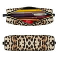 thumbnail image 3 of XMXT Leather Pencil Case, Stylish Leopard Pattern Large Capacity Pencil Pouch for Student Teens Women, 3 of 9