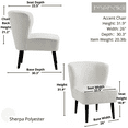 thumbnail image 3 of Curved Back Accent Chair - Teddy White, 3 of 7