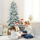 thumbnail image 5 of Árbol de Navidad Artificial Costway nevado en PVC 210 cm con 1108 puntas verde, 5 of 7