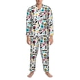 thumbnail image 3 of Disketp Dinosaur for Pajamas Set Long Sleeve Sleepwear Mens Button Down Nightwear Pj Sets-X-Large, 3 of 7
