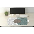 thumbnail image 2 of Modern Computer Mouse Pad, Brain Image Left and Right Music Logic Artwork Side Science Educational Print, Rectangle Non-Slip Rubber Mousepad Large, 31" x 12", White Teal Umber, by Ambesonne, 2 of 2