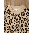 thumbnail image 2 of Toddler Kids Baby Girl Boy Leopard Print Top T-shirt Sweatshirts Autumn Clothes, 2 of 5