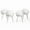 White, variant on GDF Studio Tate Outdoor Modern Dining Chairs, Set of 4, Red