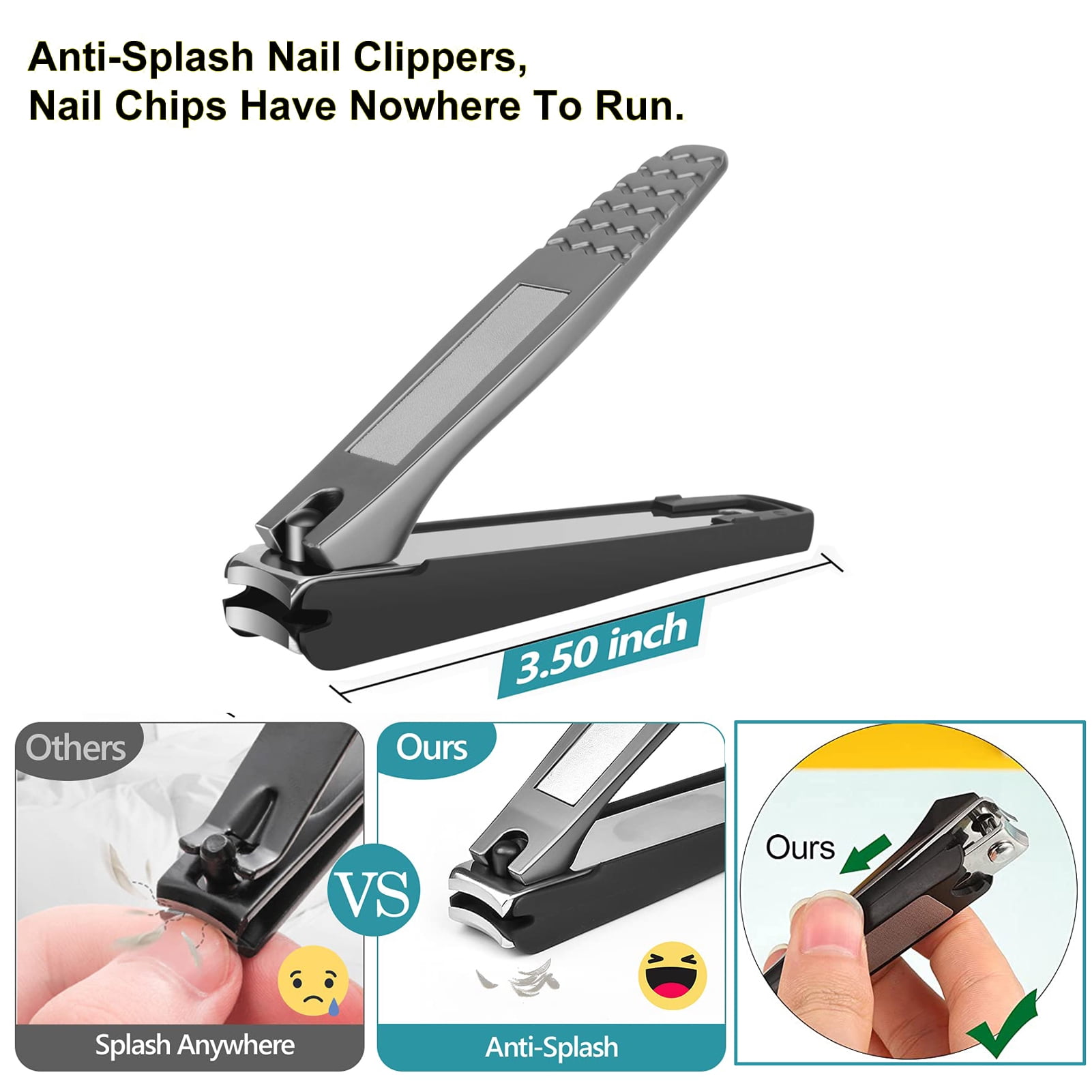 Nail Clippers Set, Toenail Clippers for Seniors Thick Toenails