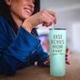 thumbnail image 2 of Mothers Day Gifts for Mother In Law Best Bonus Mom Gifts From Daughter Son in Law 20oz Green Travel Cup Gift Set for Stepmom Christmas Birthday Presents for Stepmother Tumbler, 2 of 6