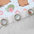 thumbnail image 4 of Erosebridal Cartoon Capybara Curtains Pack of 2 (42x84 Each) For Kids,Pink Flowers Green Leaves Curtains Blackout For Boys Girls,Super Cozy Room Decor, 4 of 6