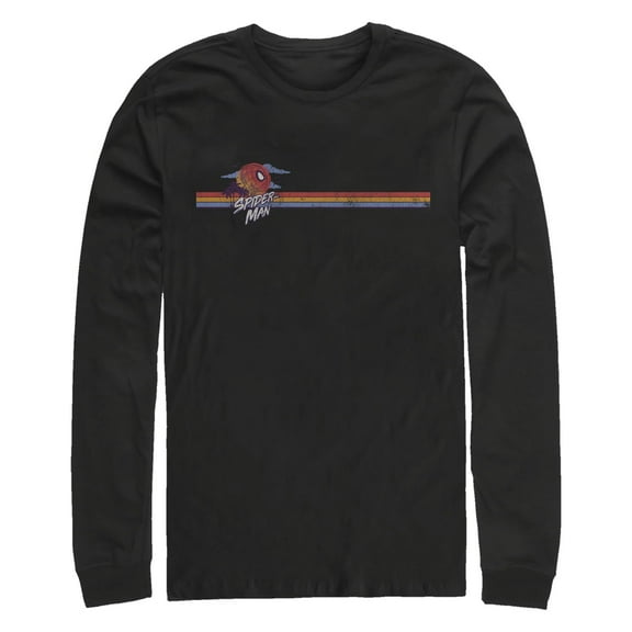 Men's Marvel: Spider-Man Spidey Retro Stripe Long Sleeve Shirt