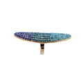thumbnail image 7 of Women Fashion Jewelry Ring Long Gold Metal Oval Shape Blue Size 8, 7 of 7