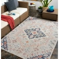thumbnail image 4 of Hauteloom Papineauville Living Room, Bedroom Patio Outdoor Area Rug - Bohemian, Transitional - Light Gray, Navy, Red - 5'3" x 7', 4 of 6