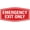 Red, variant on Signs ByLITA Fancy Emergency exit only Sign - Laser-Engraved Lettering | Durable ABS Plastic | Vibrant Colors | Powerful Foam Tape Sign (Red) - Small