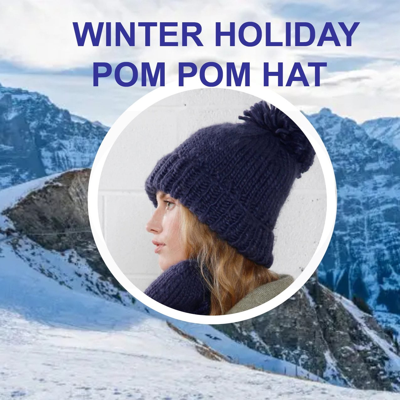 Look by M Women's Ribbet Pom Pom Beanie Ski Winter Hat