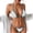White-04, variant on Lopeceal Women's Ribbed Triangle Thong Bikini Set Sexy Two Piece Swimsuit Cute Bathing Suit Pearl Chain Halter String Swimwear