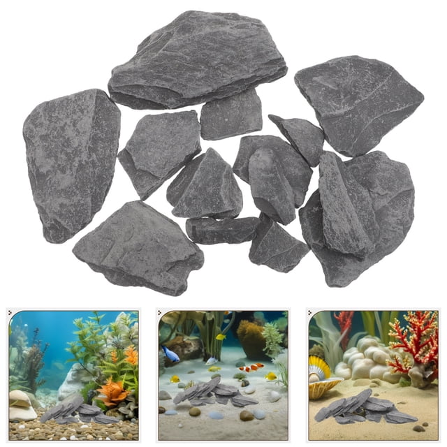 WEUVEB 1Jgo Piedra Natural Para Acuario Color Oscuro Para Y Refugio De Peces