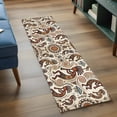 thumbnail image 4 of Retro Runner Rugs 2x6 ft Abstract Tribes Man Playing Music Cartoon Vintage Washable Hallway Rugs Non-Slip Floor Mats Absorbent Carpet Bedside Runners for Bedroom Kitchen Bathroom Laundry Room, 4 of 9