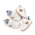 thumbnail image 3 of Huhudde Antislip PU Leather Shoes Cute Bear Baby Shoes for 0-18 Month Newborns, 3 of 17