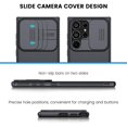 thumbnail image 3 of ELEHOLD for Samsung Galaxy S24 Ultra Rugged Hybrid Case, with Sliding Camera Lens Protector Rubber Bumper Non-Slip Protective Shockproof Case for Samsung Galaxy S24 Ultra, Black, 3 of 8