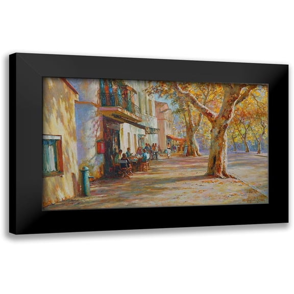 Obuchovsky, Yury 14x10 Black Modern Framed Museum Art Print Titled - Sycamore tree in Saint Tropez