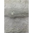 thumbnail image 2 of Beautiful Embroidered Lace w/Sequins, By the Yard from Sal Tex Fabrics, White/clear, 2 of 3